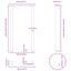 barbordsben U-formet 2 stk. sort 40x(90-91) cm stål