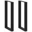 barbordsben U-formet 2 stk. sort 50x(90-91) cm stål