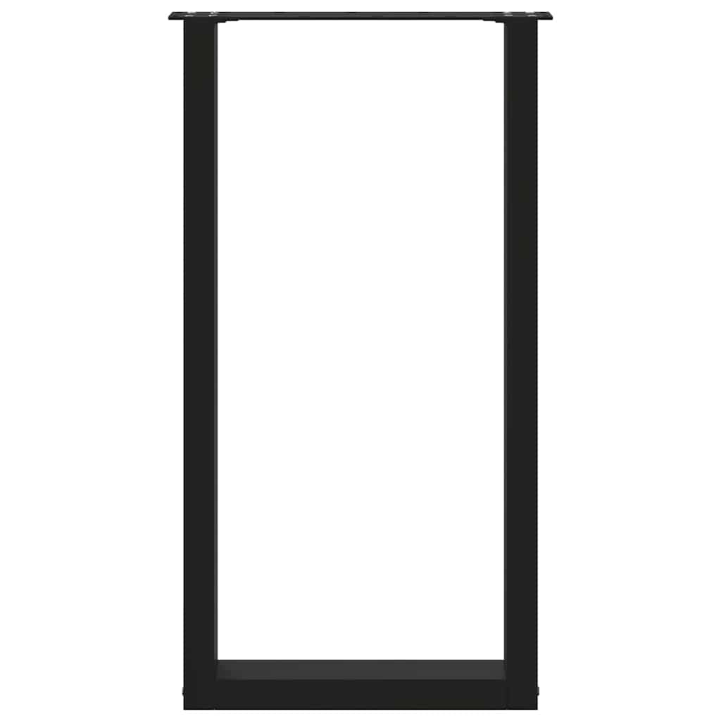 barbordsben U-formet 2 stk. sort 50x(90-91) cm stål
