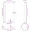 barbordsben U-formet 2 stk. sort 50x(90-91) cm stål