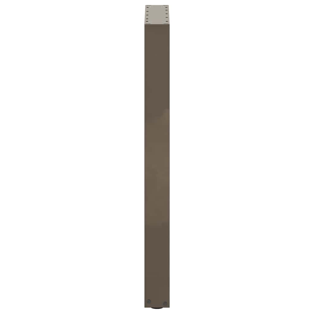 barbordsben U-formet 2 stk. naturstål 50x(90-91) cm stål