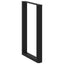barbordsben U-formet 2 stk. sort 60x(90-91) cm stål