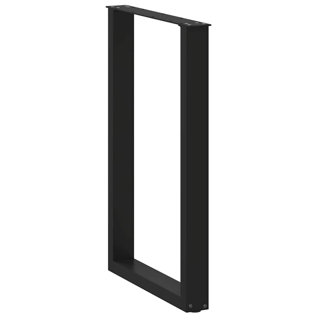 barbordsben U-formet 2 stk. sort 60x(90-91) cm stål