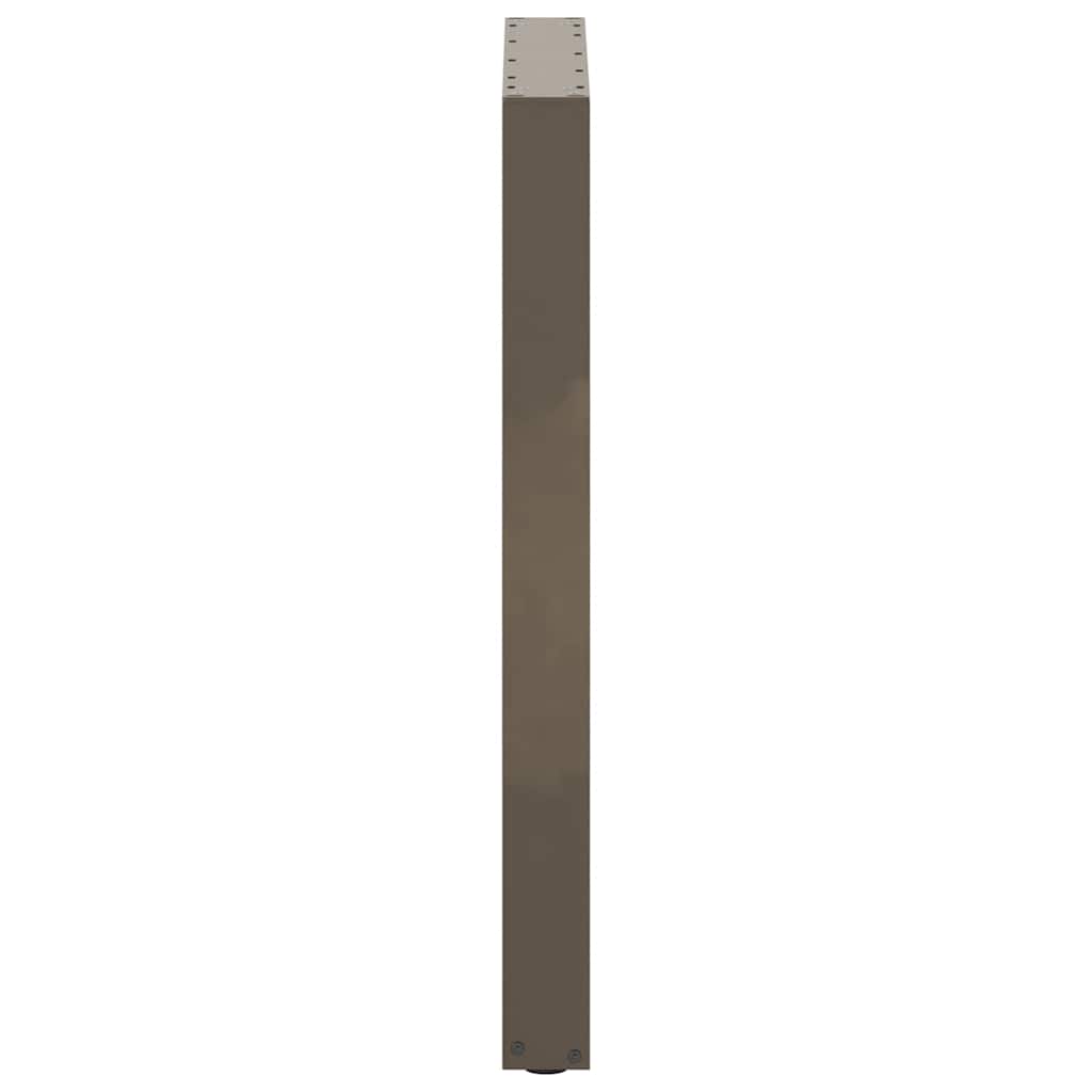 barbordsben U-formet 2 stk. naturstål 60x(90-91) cm stål