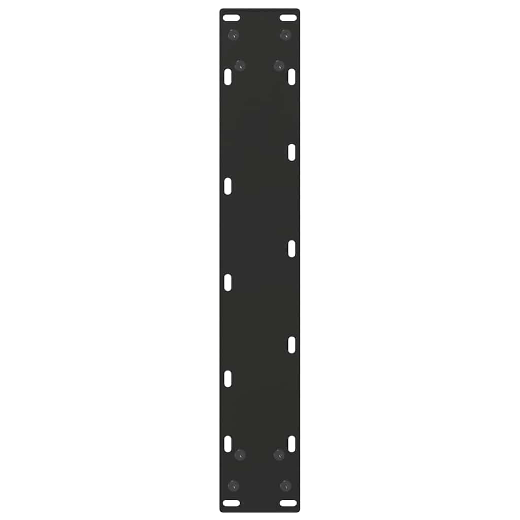 barbordsben U-formet 2 stk. sort 40x(100-101) cm stål