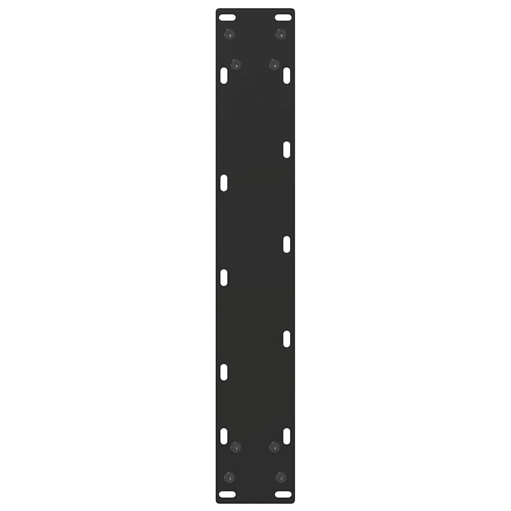 barbordsben U-formet 2 stk. sort 50x(100-101) cm stål