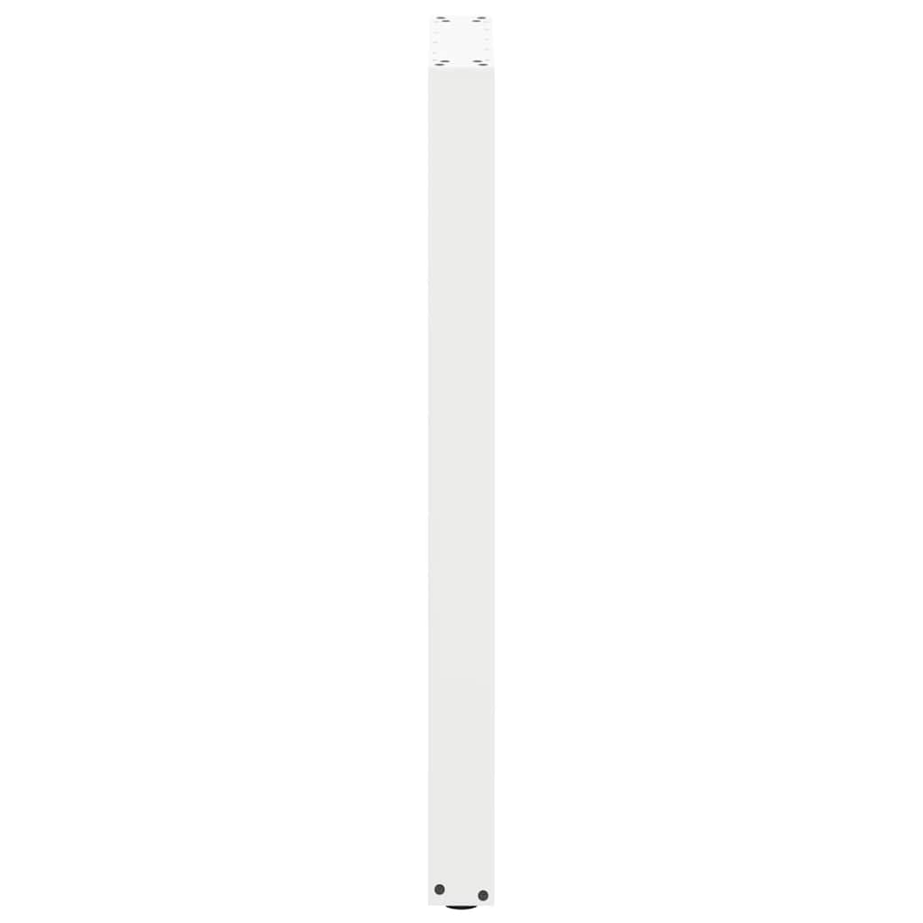 barbordsben U-formet 2 stk. hvid 50x(100-101) cm stål