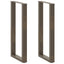barbordsben U-formet 2 stk. naturstål 50x(100-101) cm stål