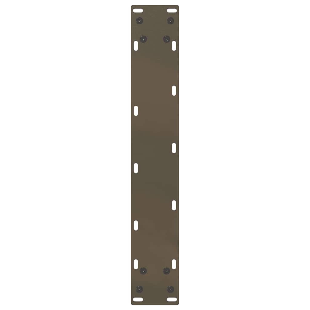 barbordsben U-formet 2 stk. naturstål 50x(100-101) cm stål