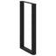 barbordsben U-formet 2 stk. sort 60x(100-101) cm stål