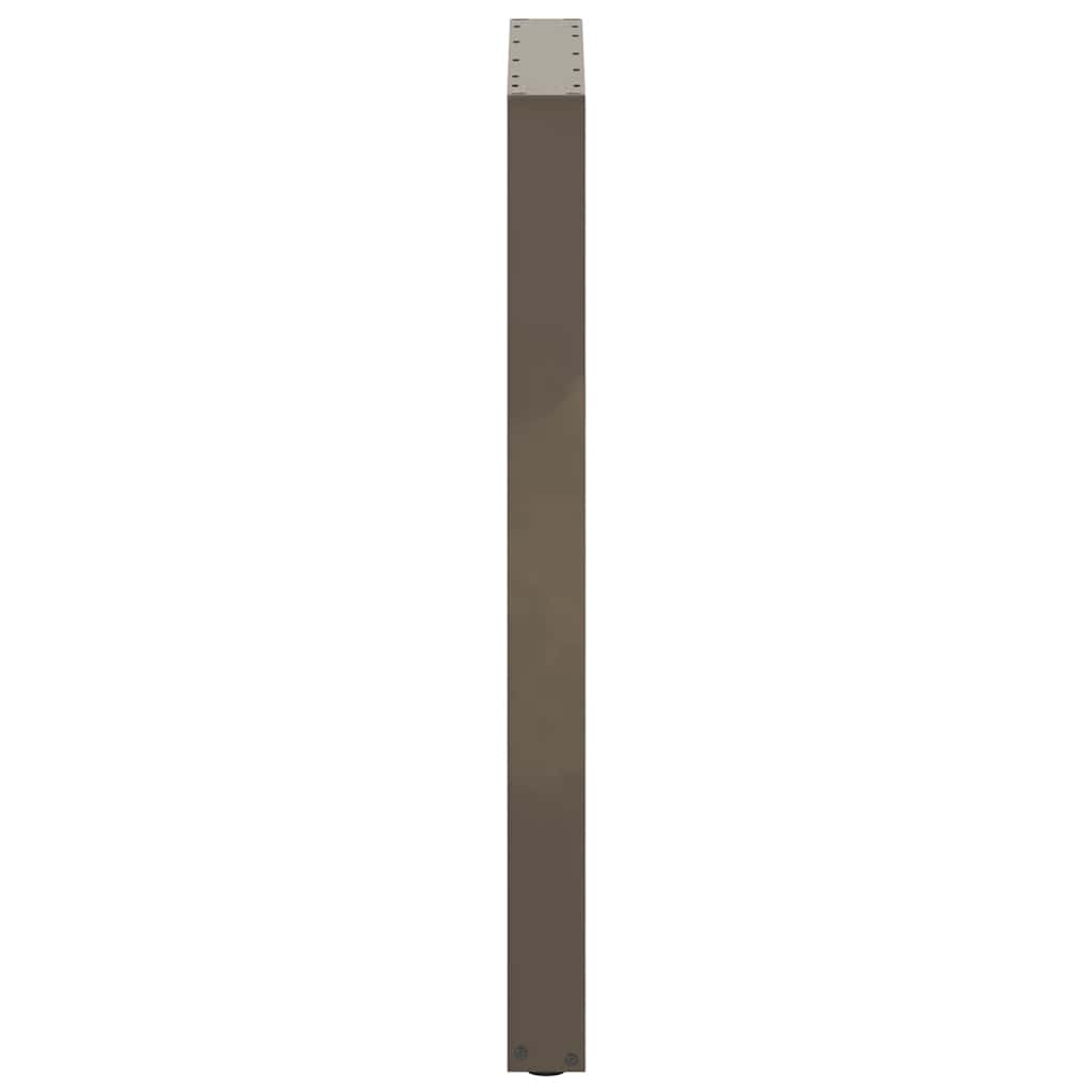 barbordsben U-formet 2 stk. naturstål 60x(100-101) cm stål