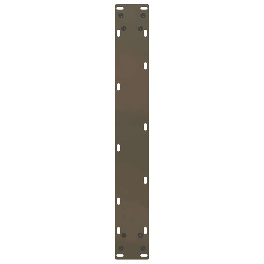 barbordsben U-formet 2 stk. naturstål 60x(100-101) cm stål