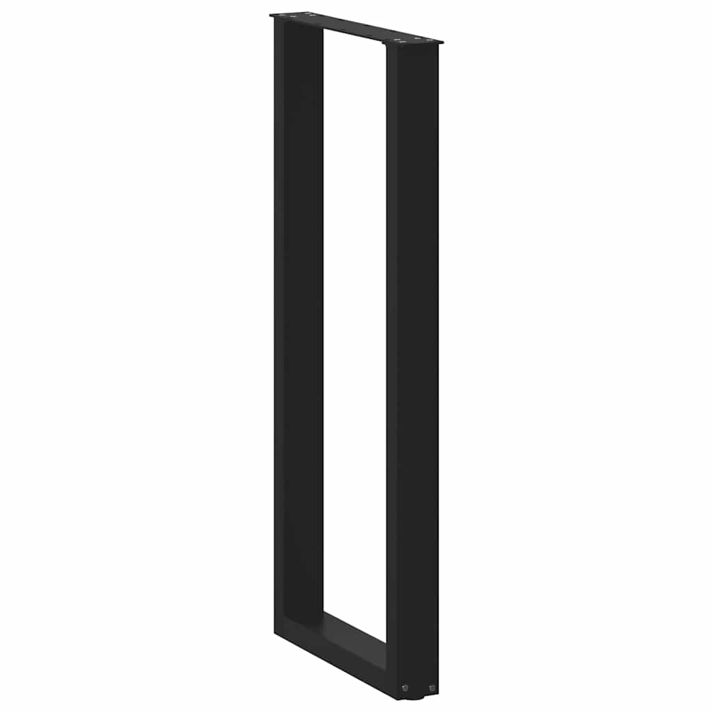 barbordsben U-formet 2 stk. sort 40x(110-111) cm stål