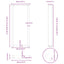 barbordsben U-formet 2 stk. sort 40x(110-111) cm stål