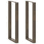 barbordsben U-formet 2 stk. naturstål 40x(110-111) cm stål