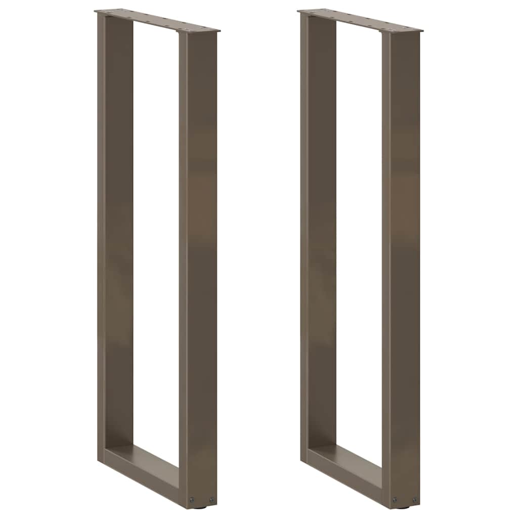 barbordsben U-formet 2 stk. naturstål 40x(110-111) cm stål