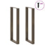 barbordsben U-formet 2 stk. naturstål 40x(110-111) cm stål