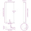 barbordsben U-formet 2 stk. sort 50x(110-111) cm stål