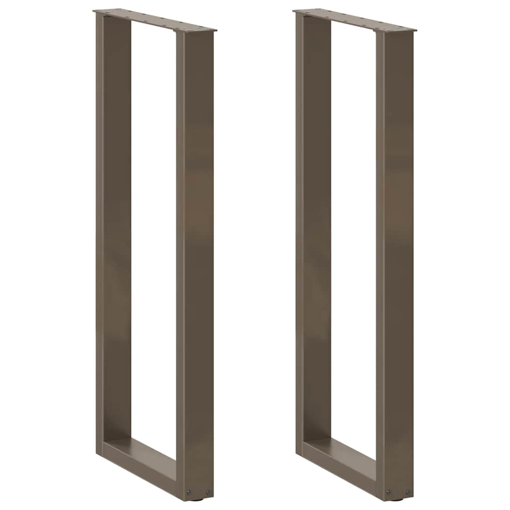 barbordsben U-formet 2 stk. naturstål 50x(110-111) cm stål