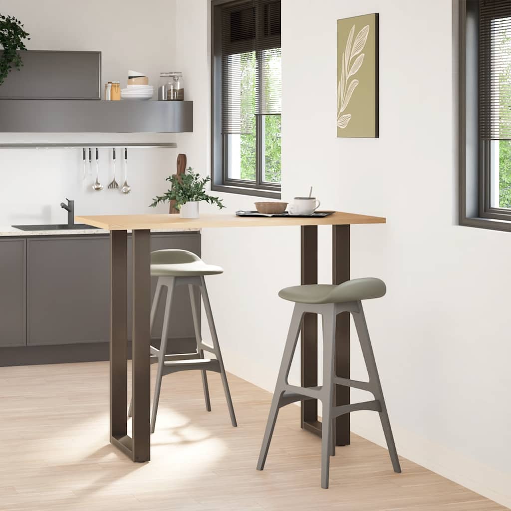barbordsben U-formet 2 stk. naturstål 50x(110-111) cm stål