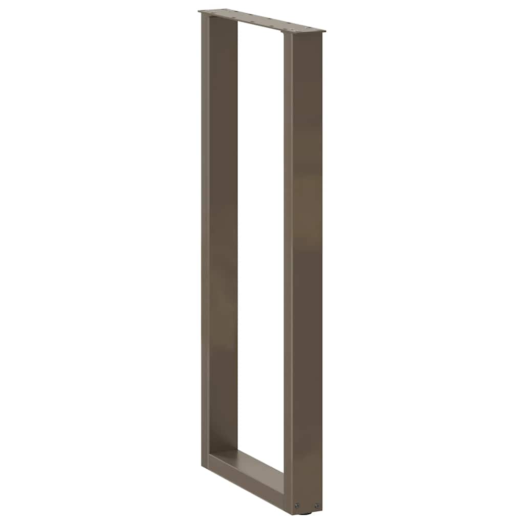 barbordsben U-formet 2 stk. naturstål 50x(110-111) cm stål