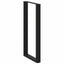 barbordsben U-formet 2 stk. sort 60 x (110-111) cm stål