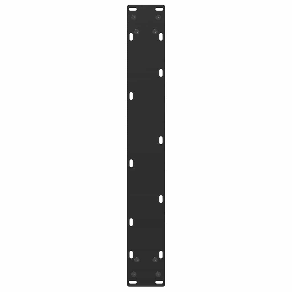 barbordsben U-formet 2 stk. sort 60 x (110-111) cm stål