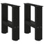 sofabordsben sort 2 stk. 30x(30-31) cm stål