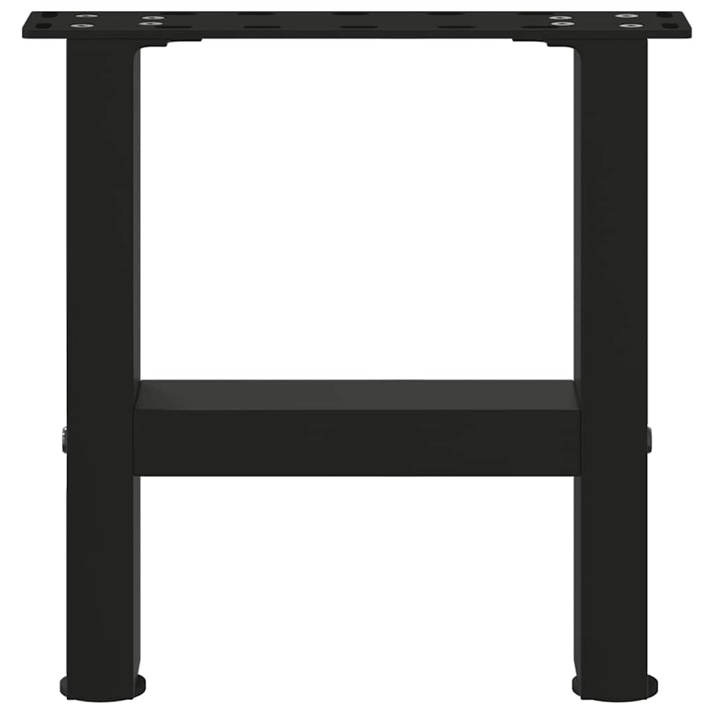 sofabordsben sort 2 stk. 30x(30-31) cm stål