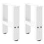 sofabordsben hvide 2 stk. 30x(30-31) cm stål