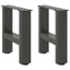 sofabordsben antracit 2 stk. 30x(30-31) cm stål