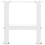 sofabordsben hvide 2 stk. 40x(30-31) cm stål
