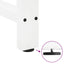 sofabordsben hvide 2 stk. 40x(30-31) cm stål
