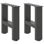 sofabordsben antracit 2 stk. 40x(30-31) cm stål