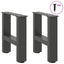 sofabordsben antracit 2 stk. 40x(30-31) cm stål