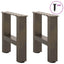 sofabordsben naturstål 2 stk. 40x(30-31) cm stål