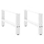 sofabordsben hvide 2 stk. 60x(30-31) cm stål