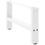 sofabordsben hvide 2 stk. 60x(30-31) cm stål