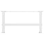 sofabordsben hvide 2 stk. 60x(30-31) cm stål