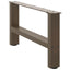 sofabordsben naturstål 2 stk. 60x(30-31) cm stål