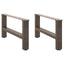 sofabordsben naturstål 2 stk. 70x(30-31) cm stål