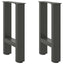sofabordsben antracit 2 stk. 28 x (42-43) cm stål