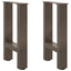 sofabordsben naturstål 2 stk. 28 x (42-43) cm stål