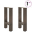 sofabordsben naturstål 2 stk. 38 x (42-43) cm stål