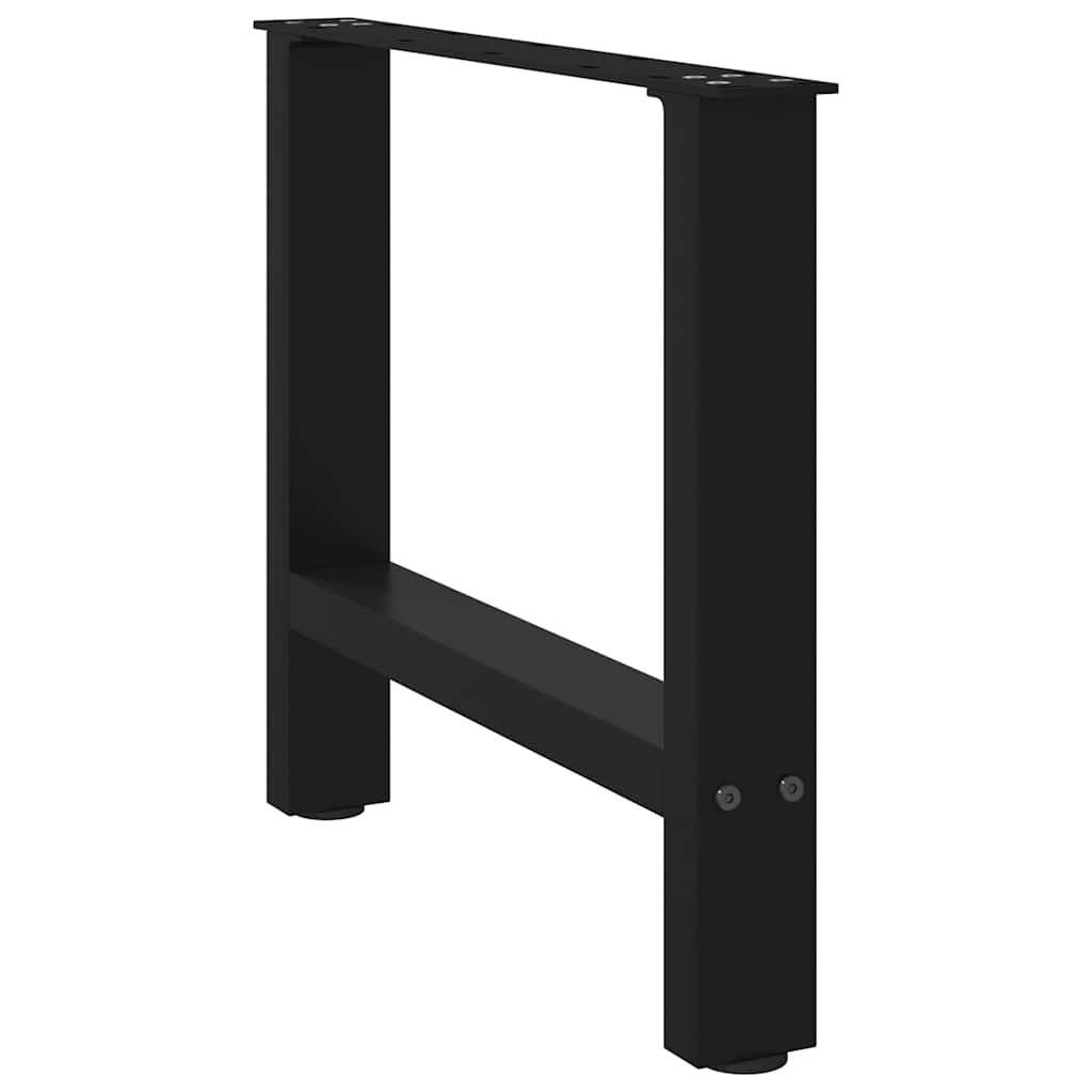 sofabordsben sort 2 stk. 50x(42-43) cm stål
