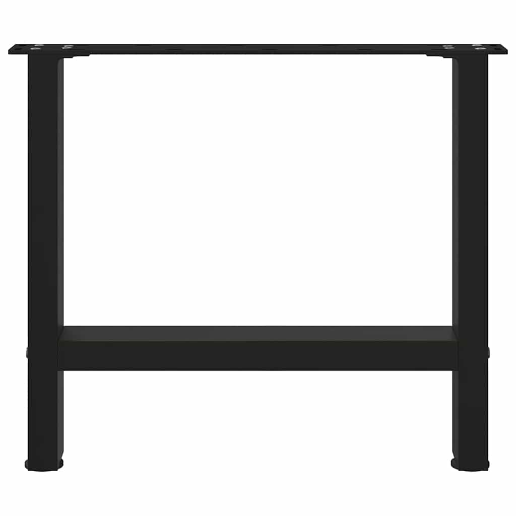 sofabordsben sort 2 stk. 50x(42-43) cm stål