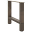 sofabordsben naturstål 2 stk. 50x(42-43) cm stål