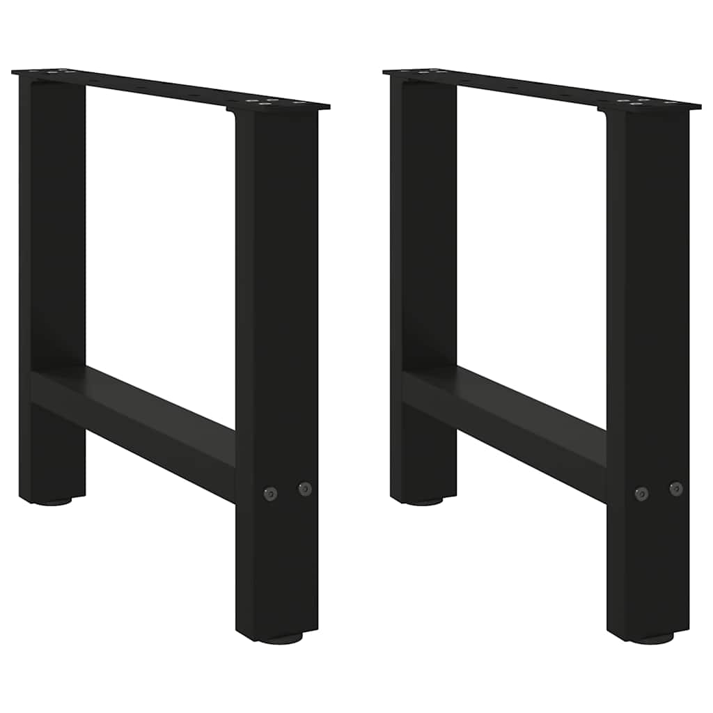 sofabordsben sort 2 stk. 60 x (42-43) cm stål