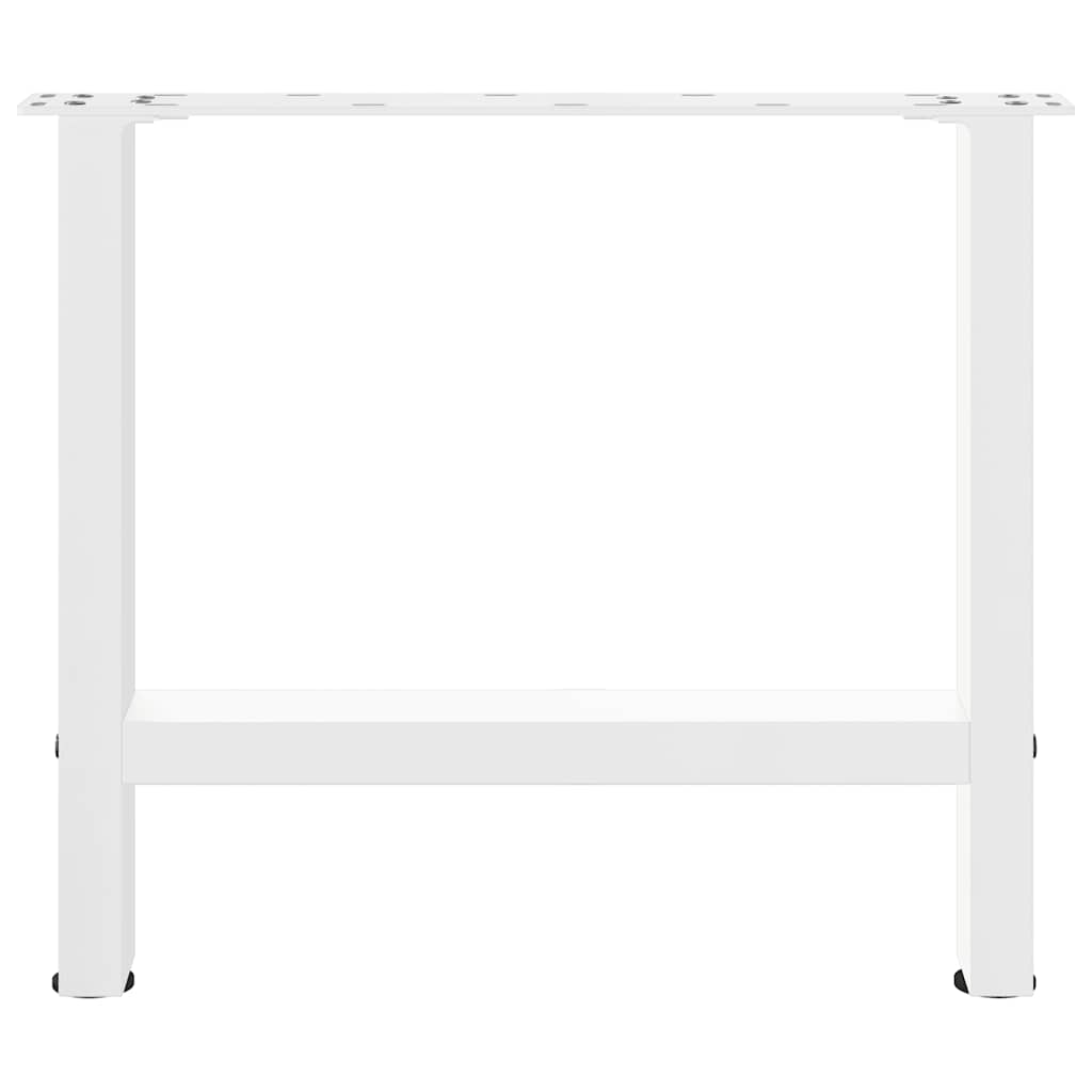 sofabordsben hvide 2 stk. 60 x (42-43) cm stål