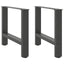 sofabordsben antracit 2 stk. 60 x (42-43) cm stål